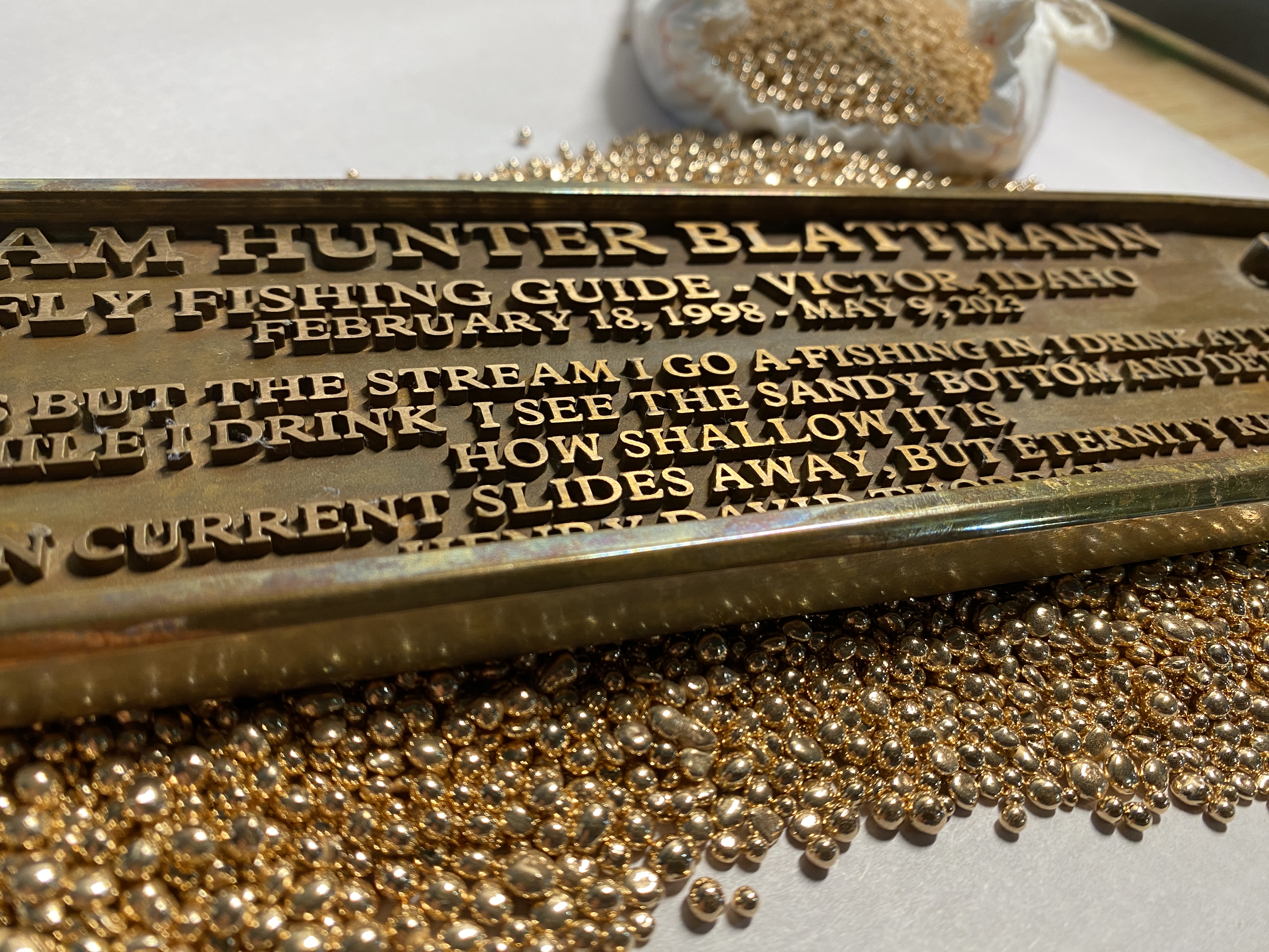 Cast Bronze Memorial Plaque